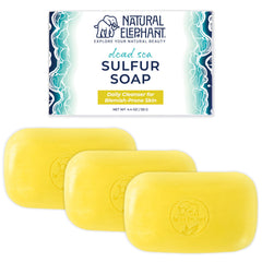 Natural Elephant Dead Sea sulfur soap foamy lather for gentle cleansing.