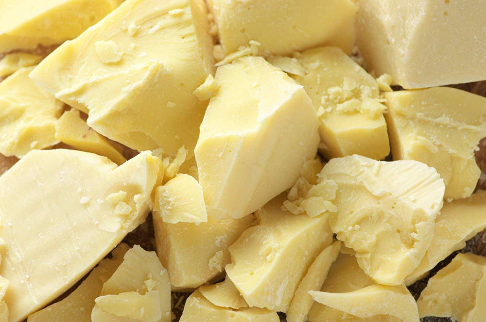 Natural Farms Raw Cocoa Butter 1lb front packshot, undeodorized and ideal for DIY skincare.
