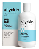 Natural Outcome Oily Skin Toner bottle closeup for matte finish and oil control