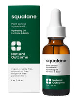 Natural Outcome Pure Squalane Oil on face for weightless hydration.