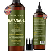 Natural Riches Batana Oil bottle highlights pure formula for hair nourishment.