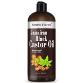 Natural Riches Jamaican Black Castor Oil 16oz bottle ready for scalp nourishment and hair care routines.