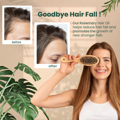 Natural Riches Rosemary Oil scalp massage shows soothing routine and potential circulation support.