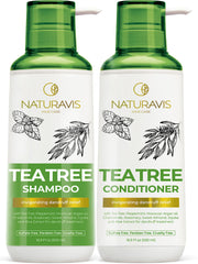NATURAVIS Tea Tree Mint Shampoo bottle with refreshing scent for hair care