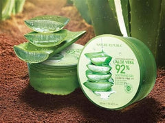 Nature Republic Aloe Vera 92% Gel applied on arm for hydration