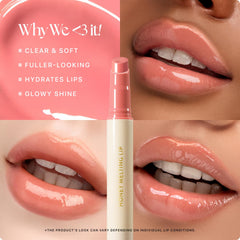 Nature Republic Honey Melting Lip 02 FIG close-up gloss reveals glassy shine