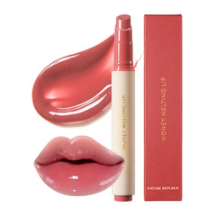 Nature Republic Honey Melting Lip Lychee close-up shows creamy texture and glassy glow