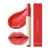 Nature Republic Honey Melting Lip Pomegranate twist shows silky gloss and hydration benefits