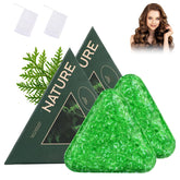 Nature Seven triangle-bar with foaming nets delivers rich lather.
