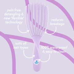 Nature Spell FlexiFlow brush features a shower-friendly design for even conditioner distribution