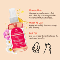 Nature Spell Stretch Mark Oil application on hands for gentle massage and absorption