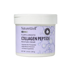 Nature Well Clinical Collagen Peptide Intense Moisture Cream jar closeup for radiant hydration.