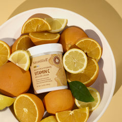 Nature Well hydrating cream swatch on hand demonstrates non greasy long lasting moisture