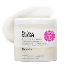 NatureLab.TOKYO Perfect Clean Scalp Scrub packaging shown for at‑home scalp detox routine