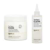 NatureLab.TOKYO Perfect Clean scalp scrub bottle pour for easy application.