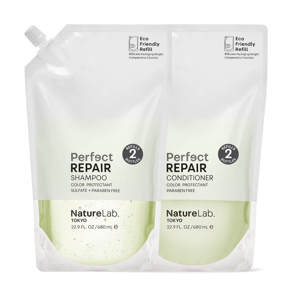 NatureLab.TOKYO Perfect Repair Shampoo bottle strengthens roots with vibrant shine