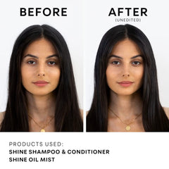 NatureLab Tokyo Perfect Shine Oil Mist ingredients blend nourishes with grape extract and baobab oil.