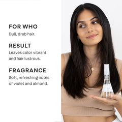 NatureLab Tokyo Perfect Shine Oil Mist nozzle sprays evenly for lightweight shine.