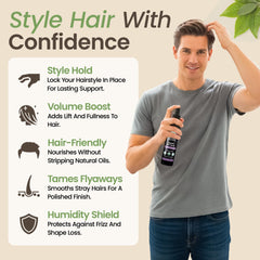 Nature's Brands Organic Hair Spray frizz-control helps smooth strands in humidity.