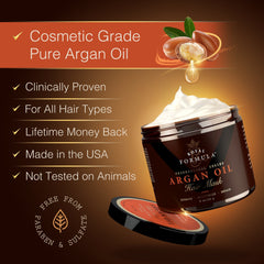 Nature's Potent Argan Oil Hair Mask ingredients highlight argan and almond oils