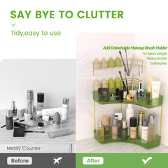 Nature's Source acrylic organizer green showcases a sturdy, rust-proof storage solution for daily essentials.
