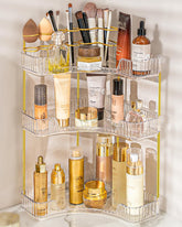 nature's source makeup organizer corner on vanity improves space and order