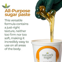 Nature's Sugar all-purpose paste for back delivers easy full-back waxing at home.