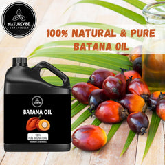 Naturevibe Botanicals Batana Oil hair application—nourishes strands for healthy shine.