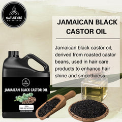 Naturevibe Botanicals Jamaican Black Castor Oil 32oz pour demonstrates easy application.
