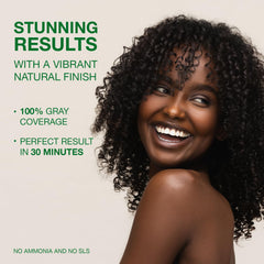 Naturigin long-lasting color close-up demonstrating durable black shade.