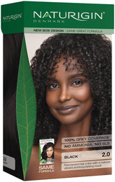 Naturigin Permanent Hair Color 2.0 Black pack — professional at-home color results.