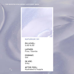 Naturium The Booster Hyaluronic Acid Body Wash rich lather signaling hydration