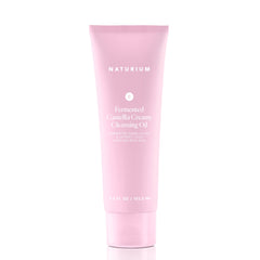 Naturium Camellia Creamy Cleansing Oil removes makeup and SPF with a milky rinse.