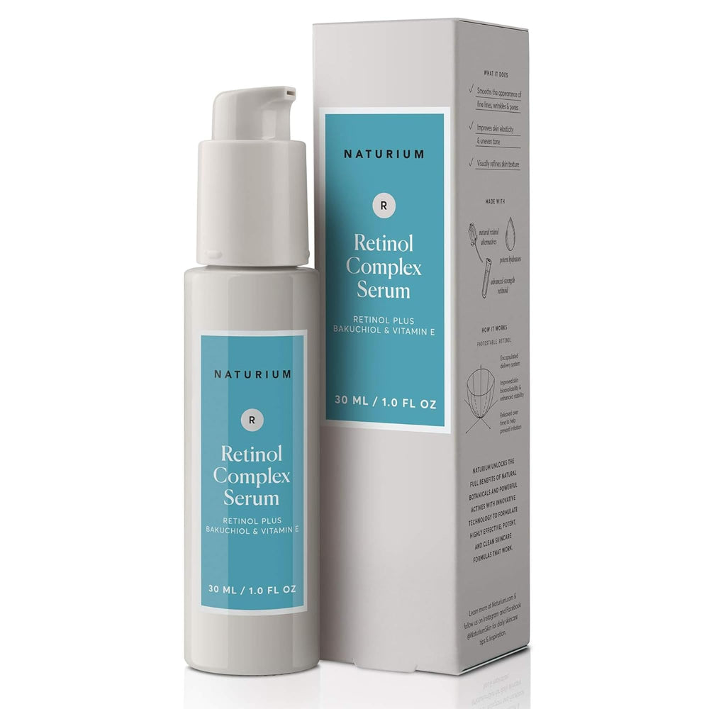 Naturium Retinol Complex Serum bottle close-up with anti-aging potential