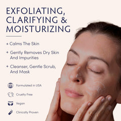 Naturopathica Oat Cleansing Facial Polish texture closeup showing jojoba beads for gentle exfoliation.