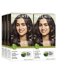 Naturtint 4G Golden Chestnut color application demonstrates natural coverage with plant-based care.
