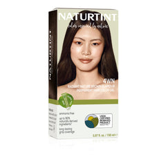 Naturtint 4WN Radiant Nature Brown Glamour packaging shows vegan, ammonia-free color.