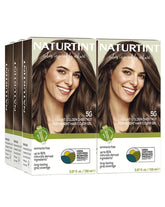Naturtint 5G Light Golden Chestnut packaging shows ammonia-free, vegan color kit.