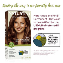 Naturtint 5GC Deep Cinnamon application image shows easy, mess-free process.