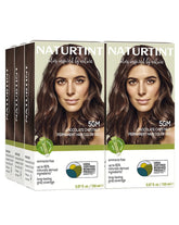 Naturtint 5GM Chocolate Chestnut packaging shows vegan, cruelty-free hair color for at-home use.