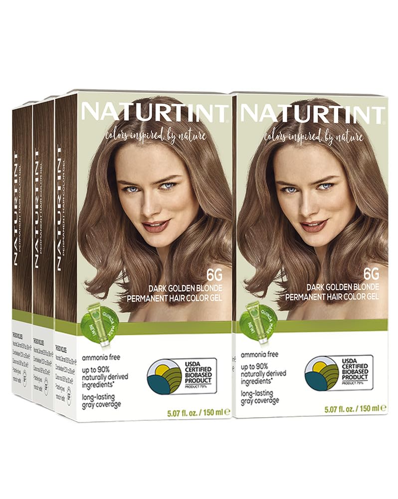 Naturtint 6G Dark Golden Blonde box shows natural-looking color with lasting results.