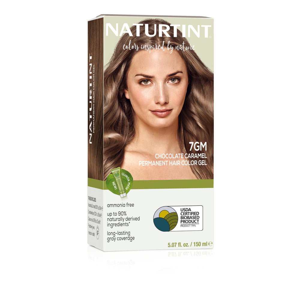 Naturtint 7GM Chocolate Caramel packaging highlights vegan cruelty-free branding