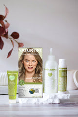 Naturtint 7N Hazelnut Blonde uses plant-based ingredients for healthier-looking hair.