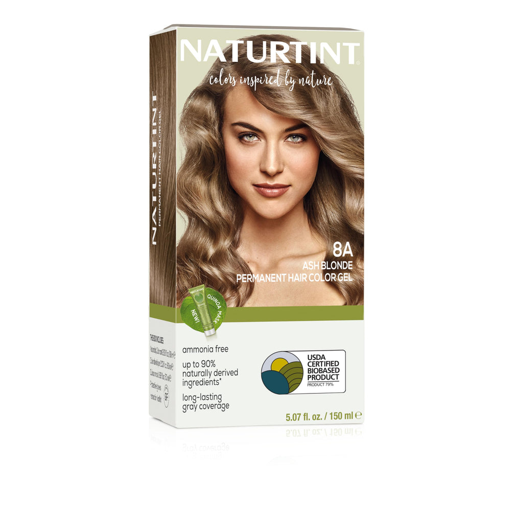 Naturtint 8A Ash Blonde color application at home for salon-grade shade.