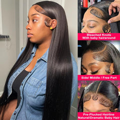 Nawpum pre-plucked natural hairline close-up emphasizes effortless realistic edge.