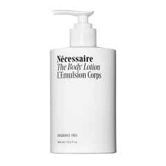 Nécessaire fragrance-free body lotion pump bottle delivers long-lasting hydration.