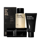 Nécessaire Body Wash bottle showcasing the Santal-inspired scent and cleansing action.