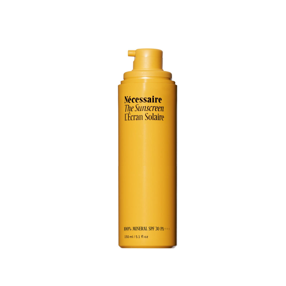 Nécessaire The Mineral Sunscreen body bottle showing hydrating mineral protection