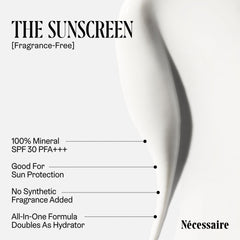 Nécessaire The Mineral Sunscreen highlights Laminaria Saccharina algae for hydration