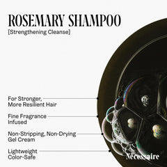 Nécessaire Rosemary Hair Duo ingredients label featuring proteins and ceramides for strength.